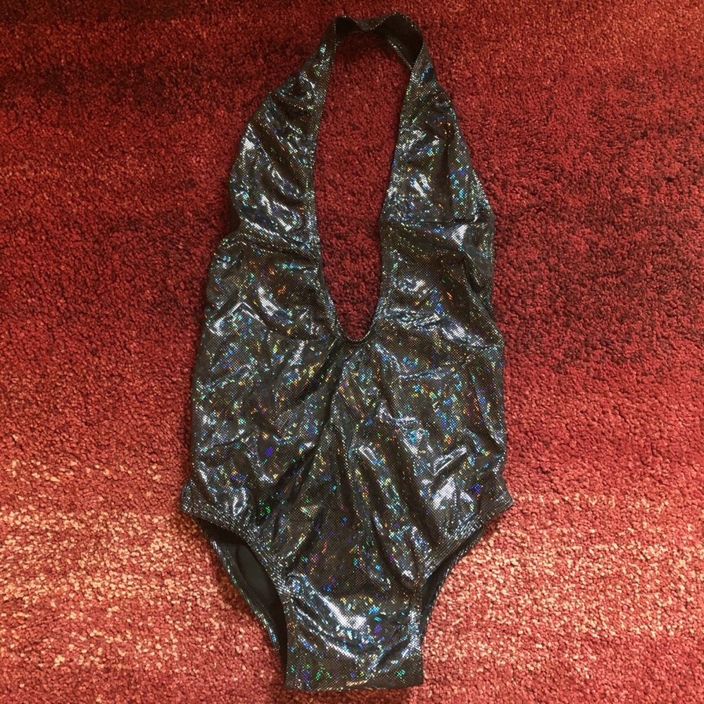 EatSleepRave Shattered Black Disco Bodysuit